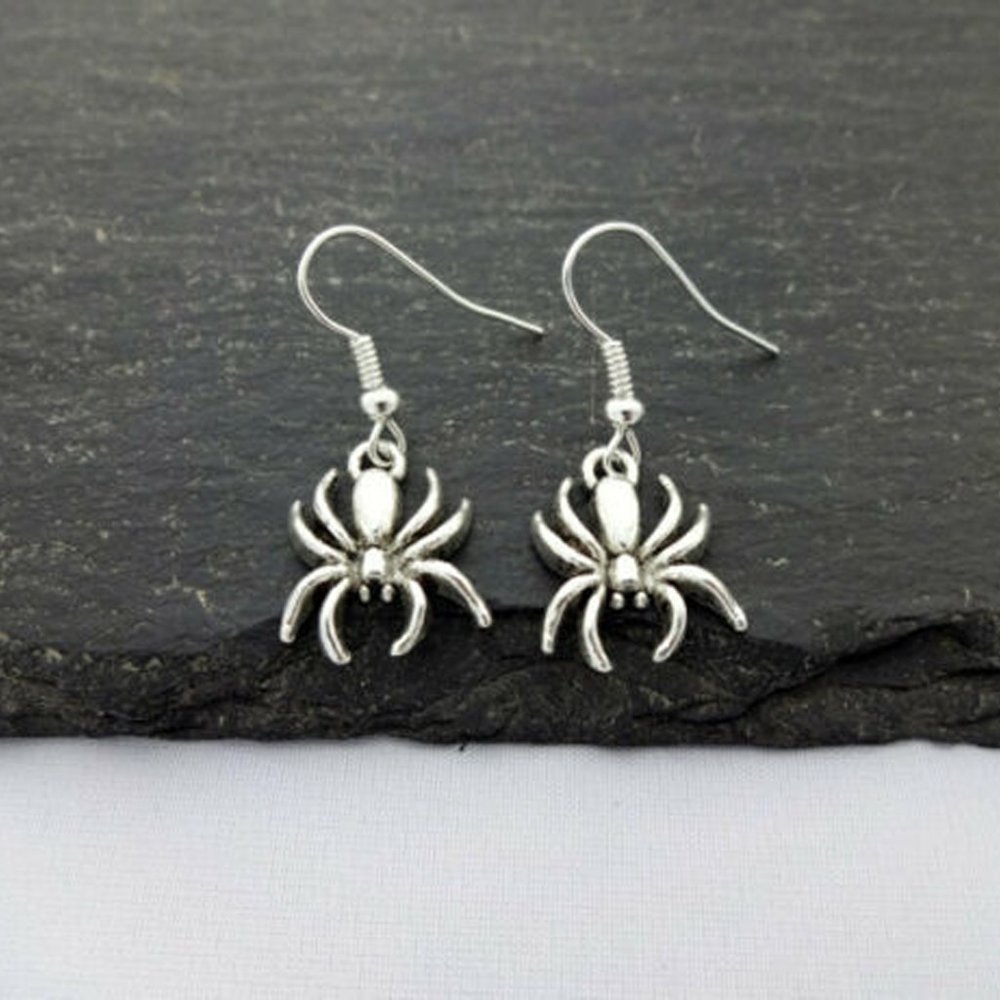 Spider Silver Earrings - Picture 3 of 5